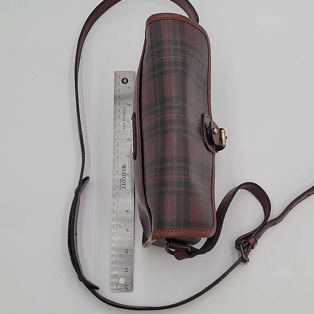 POLO RALPH LAUREN Vintage Plaid Tartan Crossbody Saddlebag - Picture 8 of 10